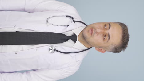 Vertical-video-of-Doctor-with-occupational-fatigue.